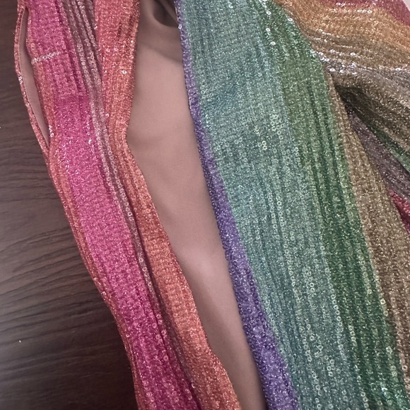 Harlyn Rainbow Sequin Dress (Size XS) 🌈✨ Statement Sparkle - Picture 3 of 5